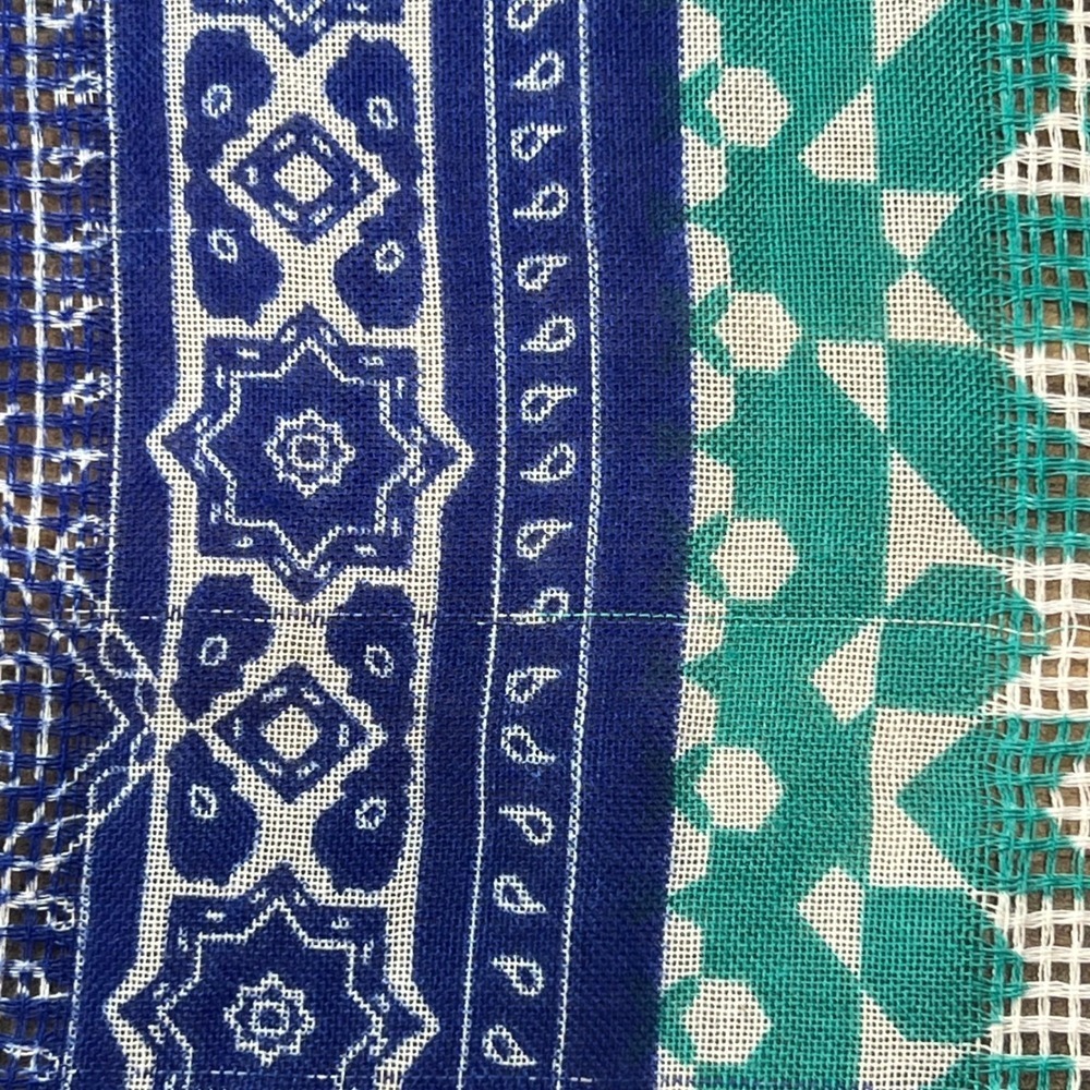 NWT Avenue Women's Patchwork Print Cover-Up Tunic Top Blue Green Yellow OS - Picture 5 of 10